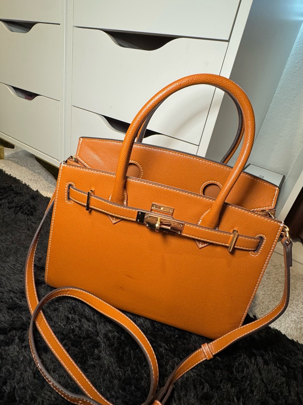 Women's Structured Handbag - Picture 7 of 8